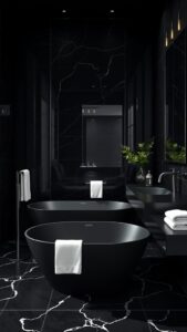 black bathroom ideas for bold and sleek designs