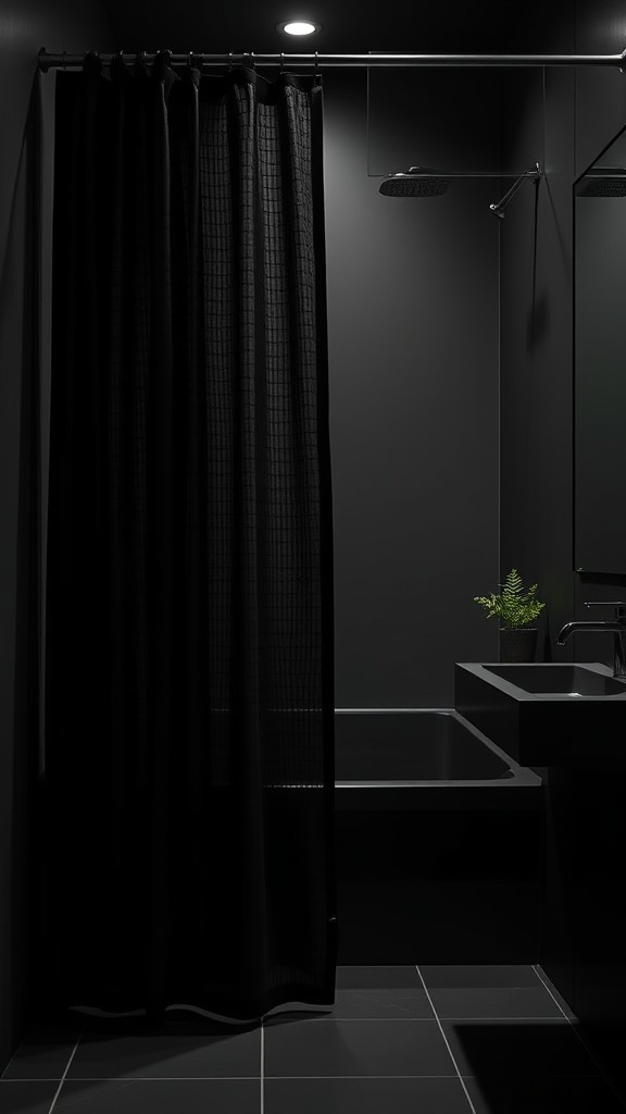 Black Shower Curtains for Subtle Sophistication