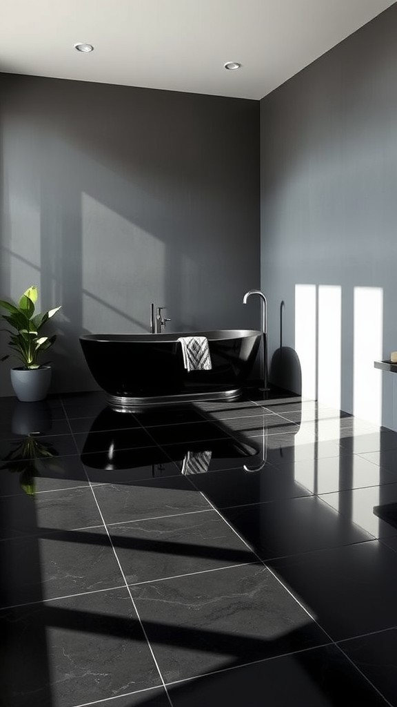 Black Tile Floors for a Dramatic Look