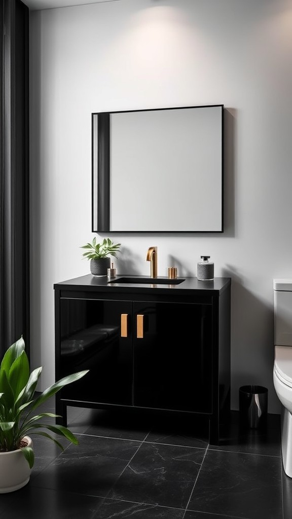 Black Vanity Cabinets for Modern Elegance