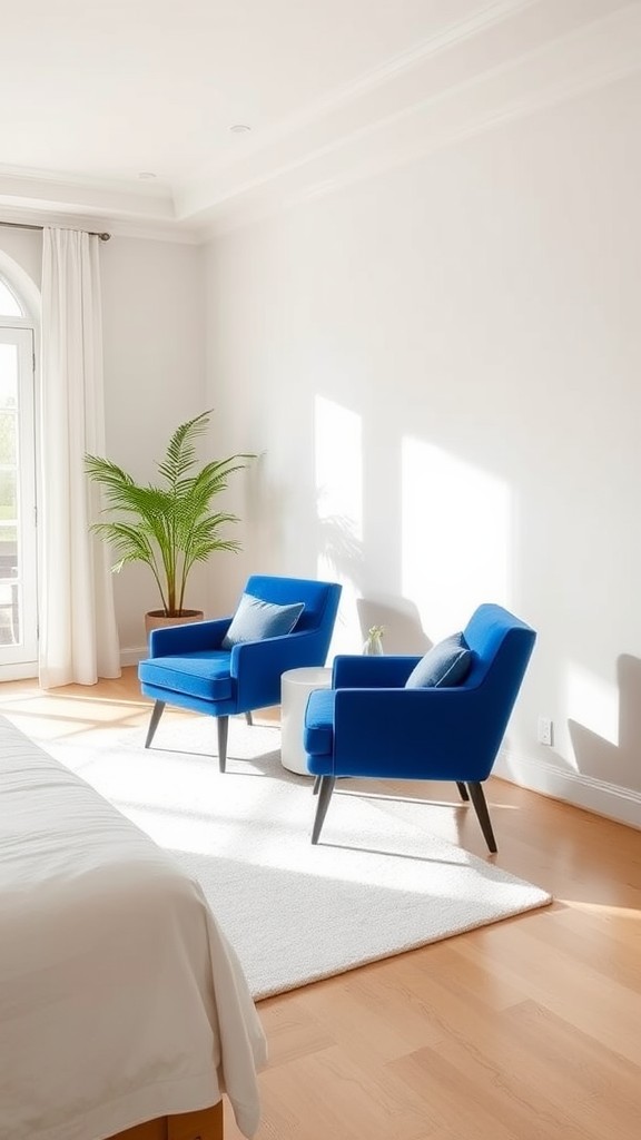 Blue Accent Chairs for a Pop of Color