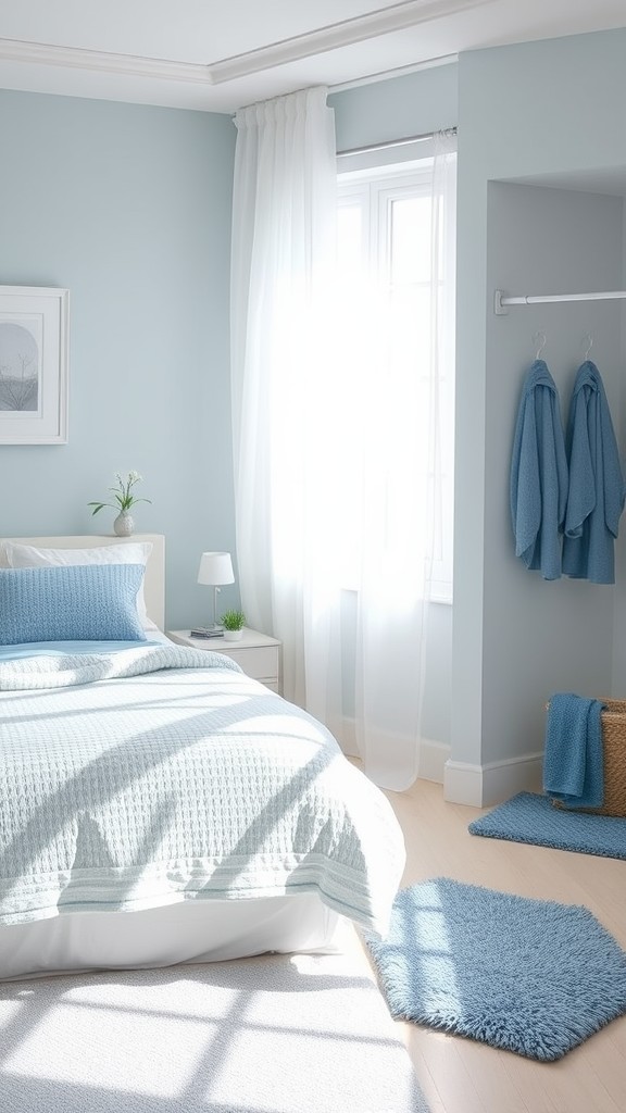 Blue Bathroom Linens for Continuity