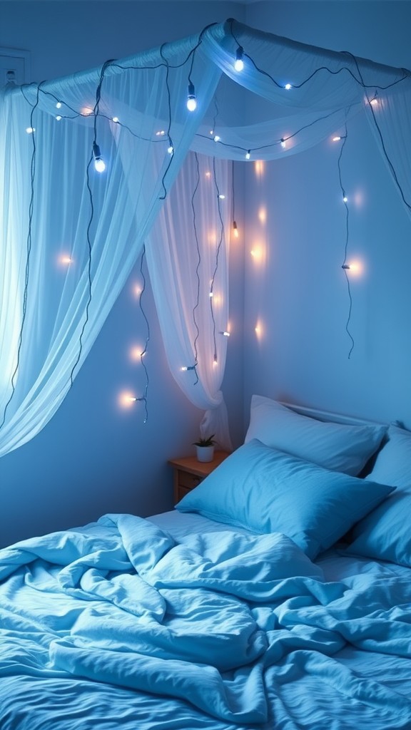 Blue Fairy Lights for Soft Illumination