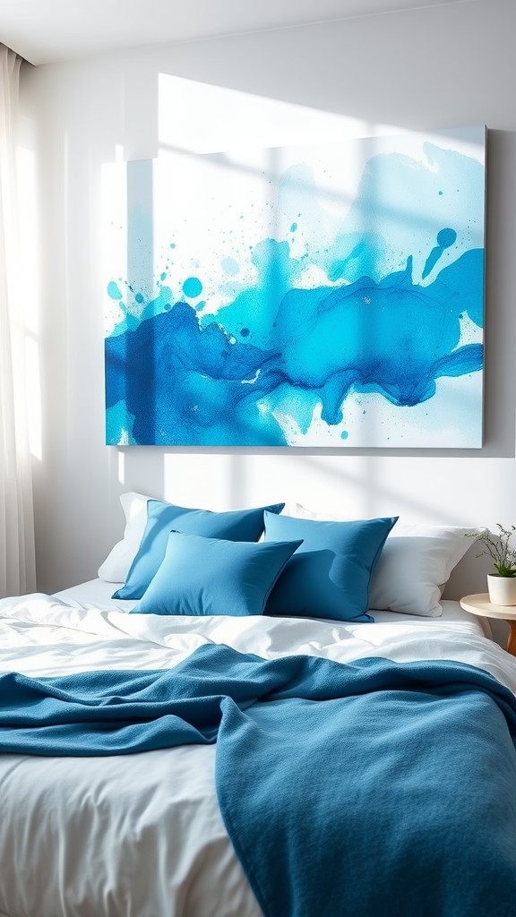 Blue Hues in Abstract Art Pieces