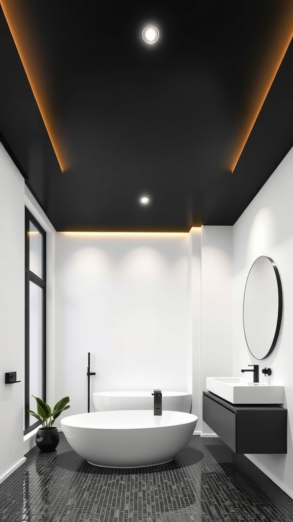 Bold Black Painted Ceilings