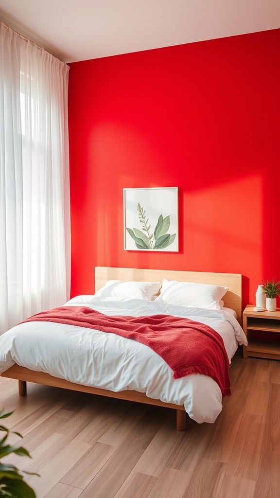 Bold Red Accent Wall