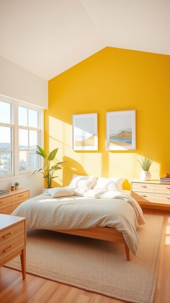 Bright Yellow Accent Walls