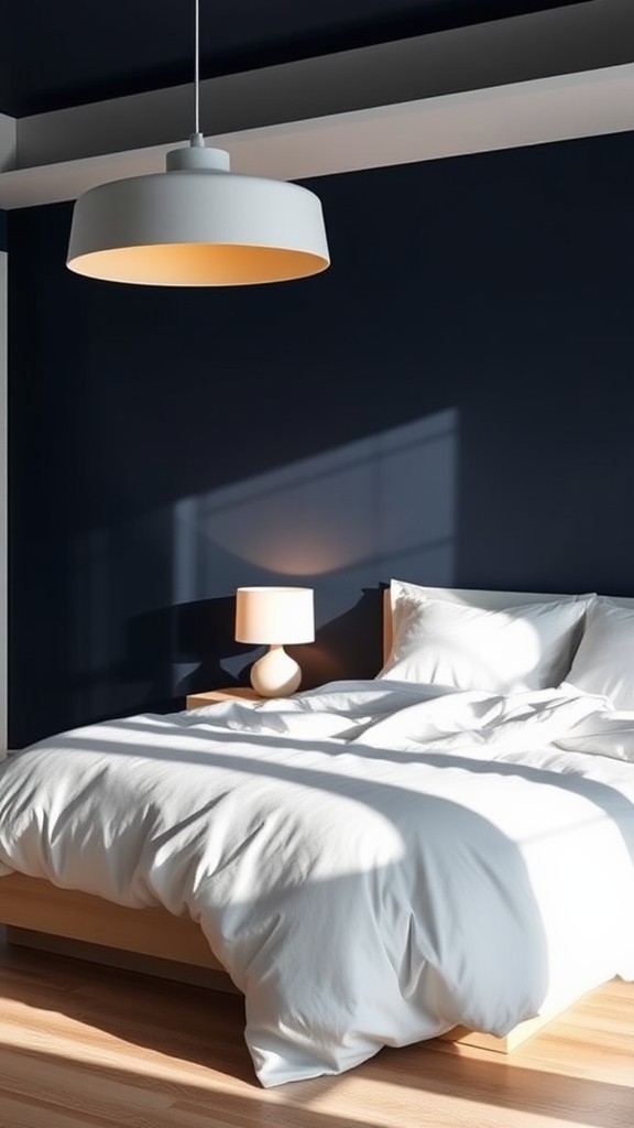 Brightening Navy Blue with Light Fixtures