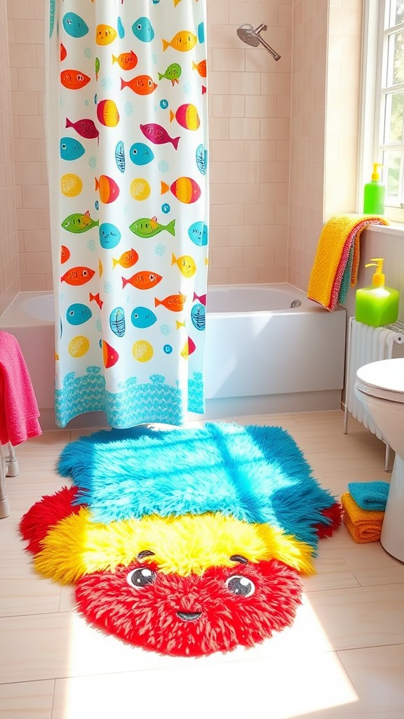 Brightly Colored Bathroom Rugs