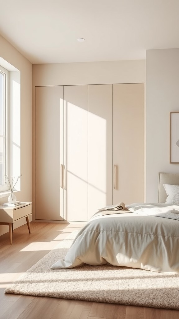 Built-in Beige Wardrobe for Clean Lines