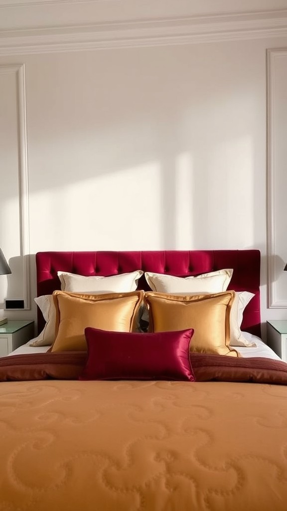 Burgundy Upholstered Headboards