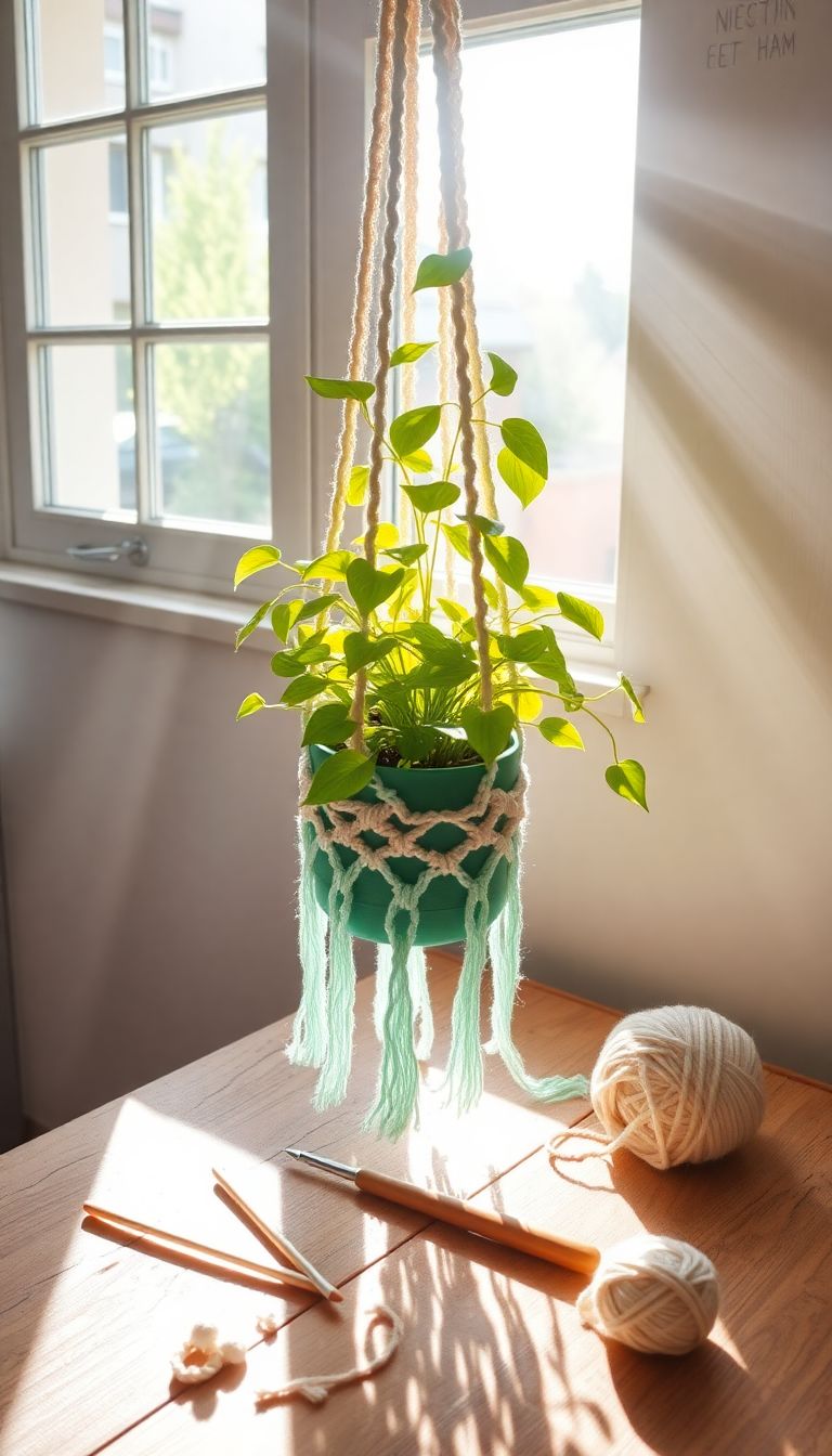 Charming Crochet Plant Hanger