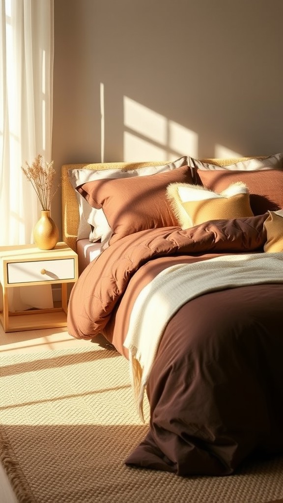 Chocolate Brown Bedding with Complementary Colors