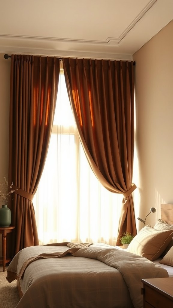 Chocolate Brown Curtains for Light Control