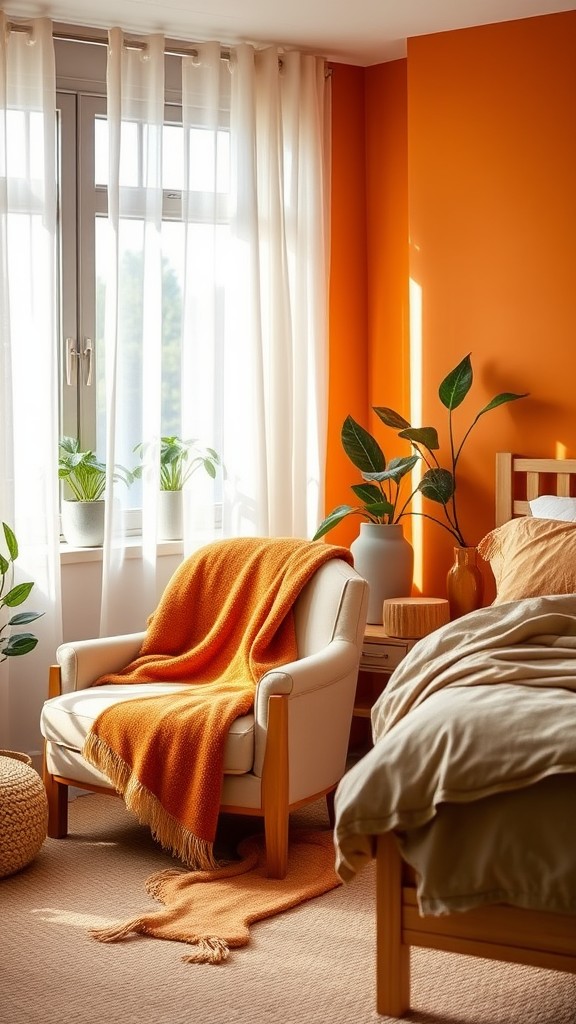 Combine Orange with Earthy Tones