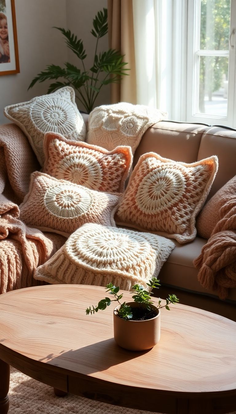 Cozy Crochet Throw Pillows