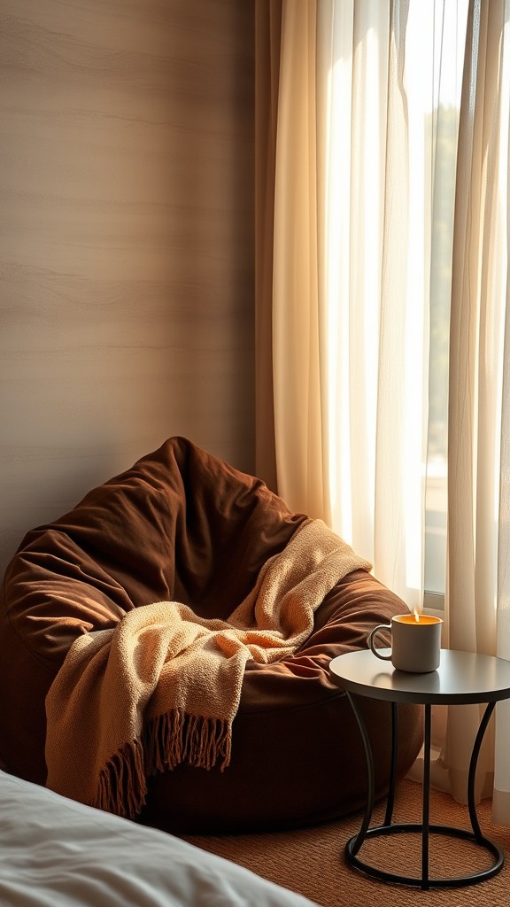 Cozy Nooks with Chocolate Brown Bean Bags