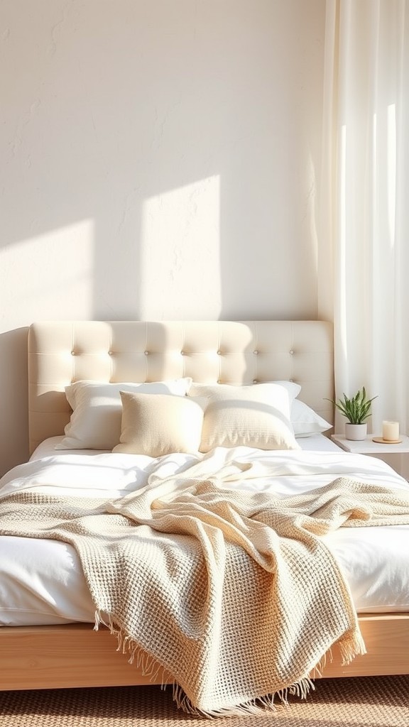 Cream Upholstered Headboard