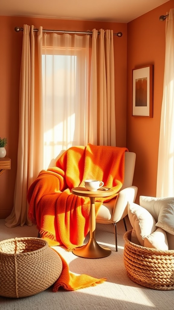 Create a Cozy Orange Nook