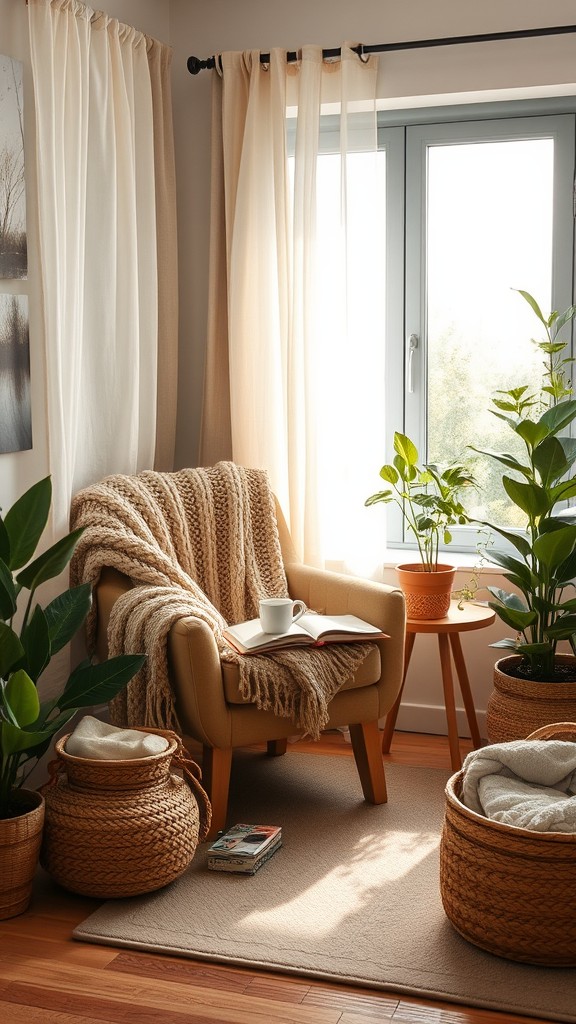 Create a Cozy Reading Nook with Nature Themes