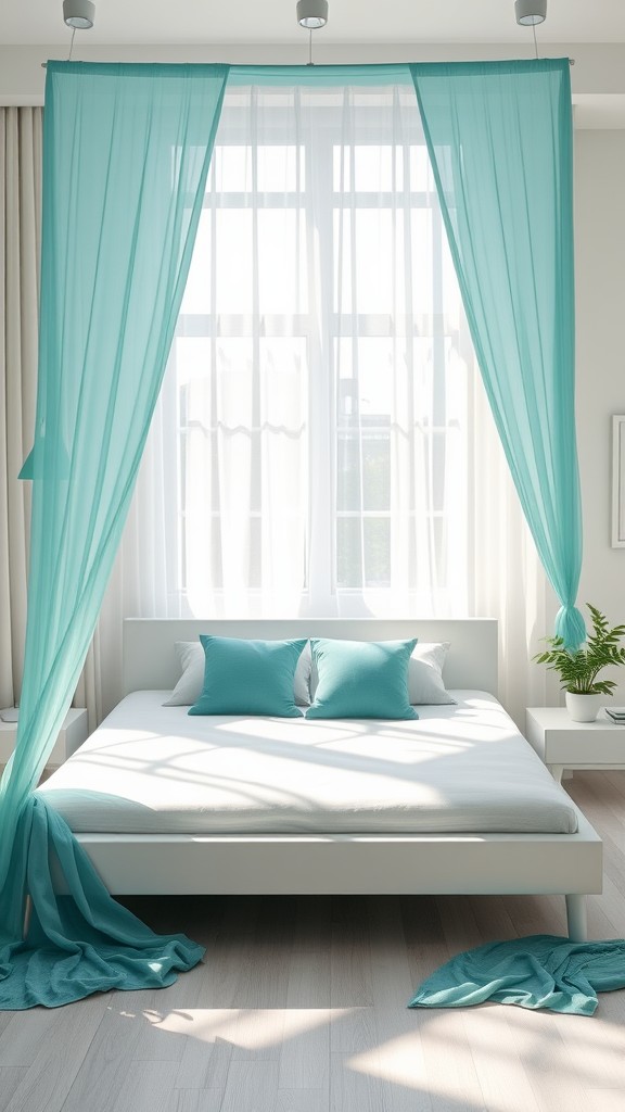 Create a Teal Bed Canopy