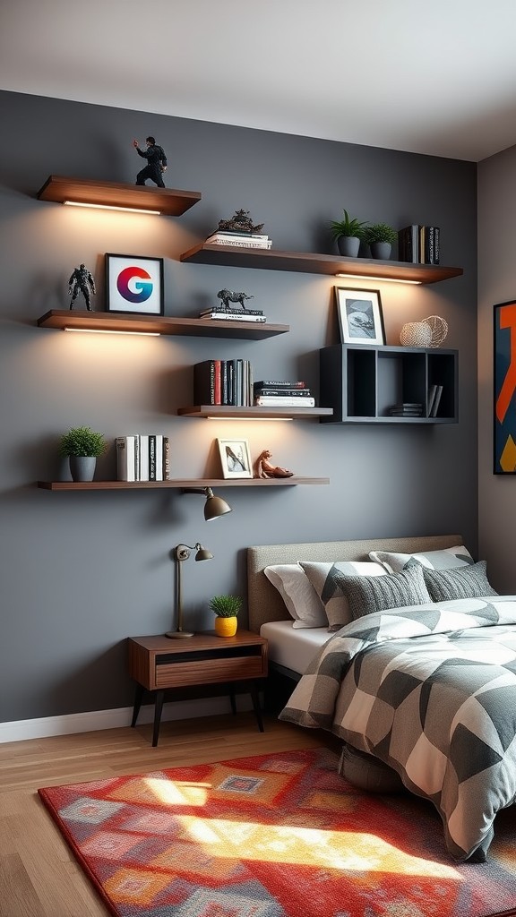 Creative Use of Wall Shelves