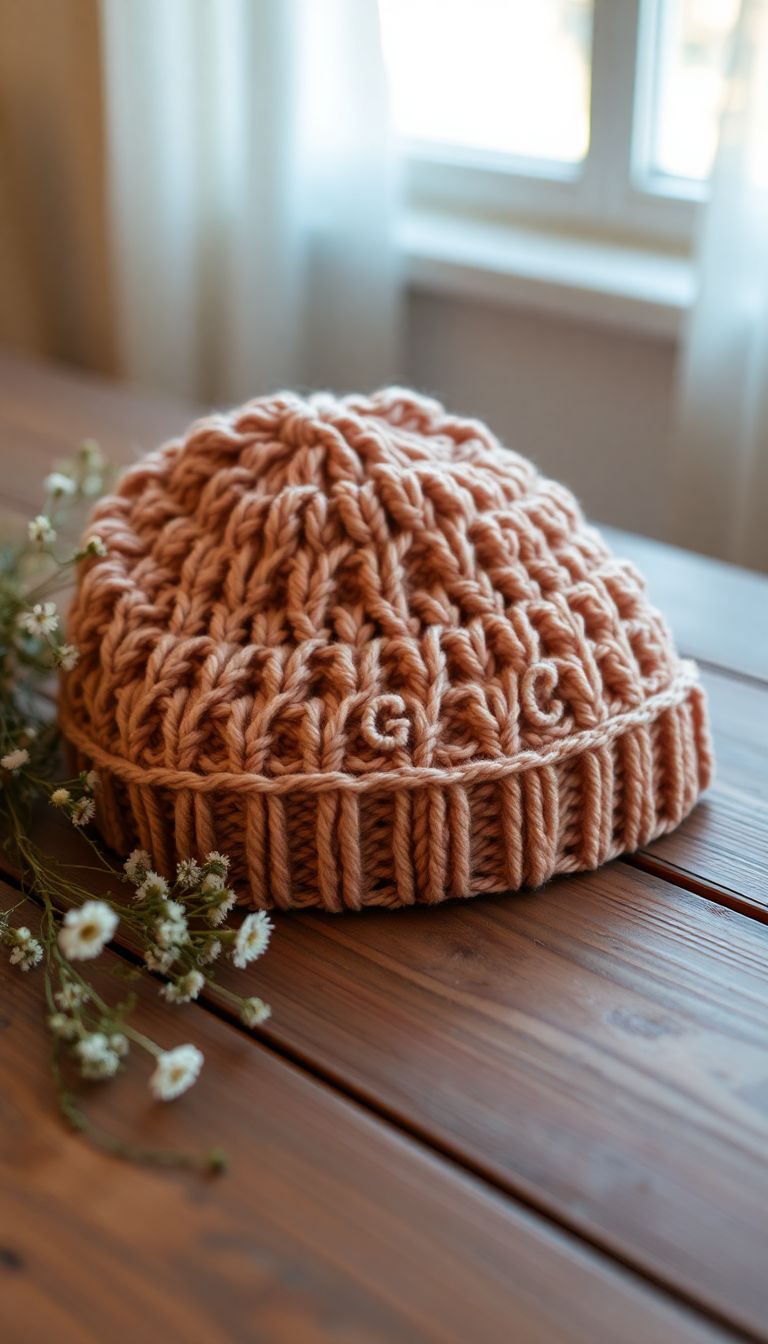 Crochet Beanie with Initials