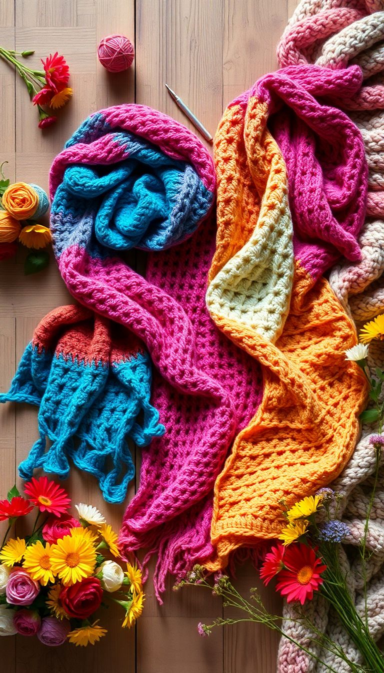 crochet scarf ideas you can make in a day