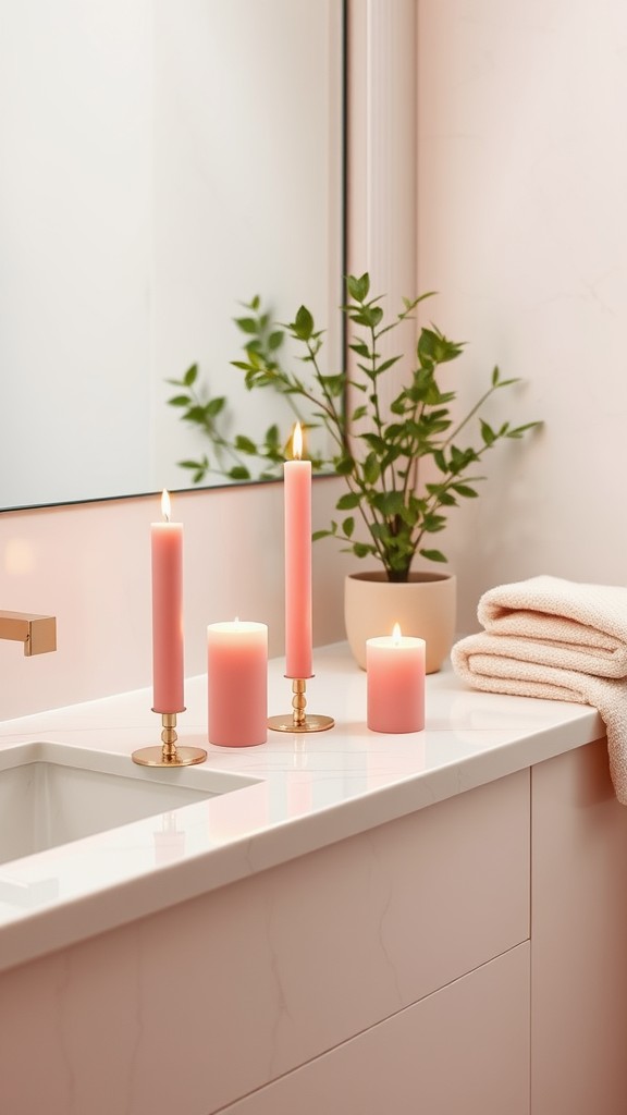 Decorative Pink Candles