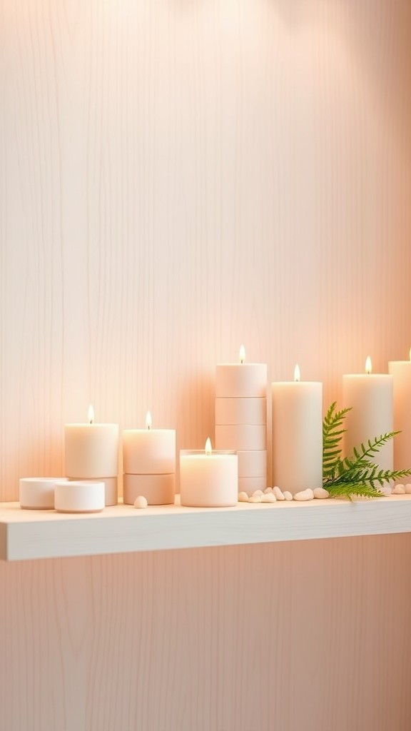 Display Scented Candles for a Spa Vibe