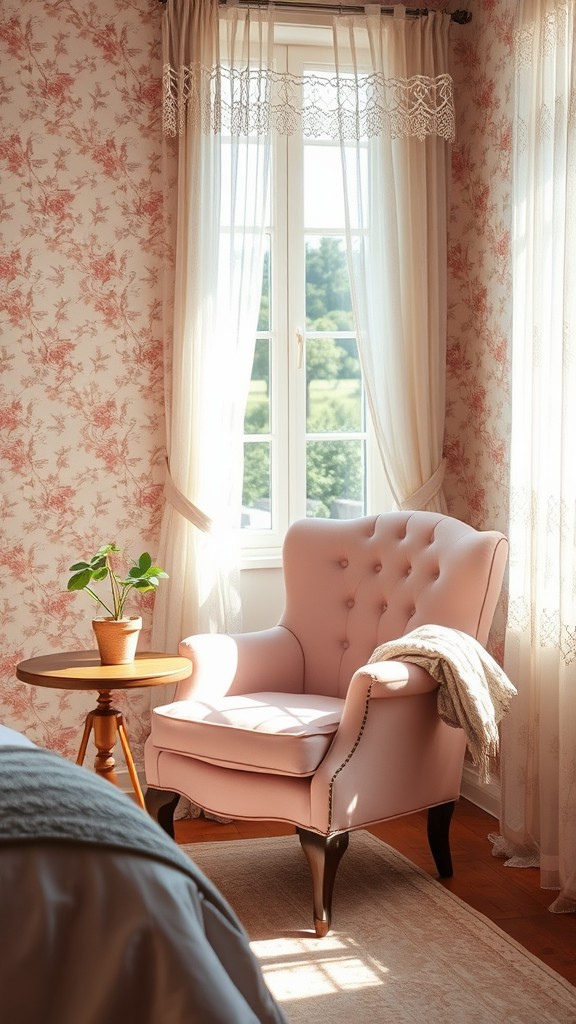 Dusty Pink Accent Chair