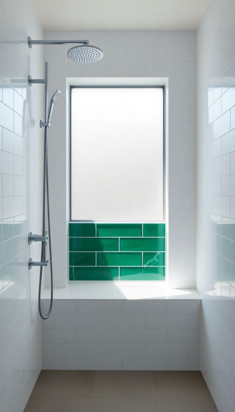 Emerald Green Shower Niche