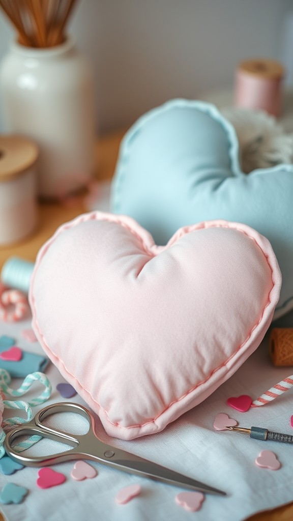 Fabric Heart Pillows