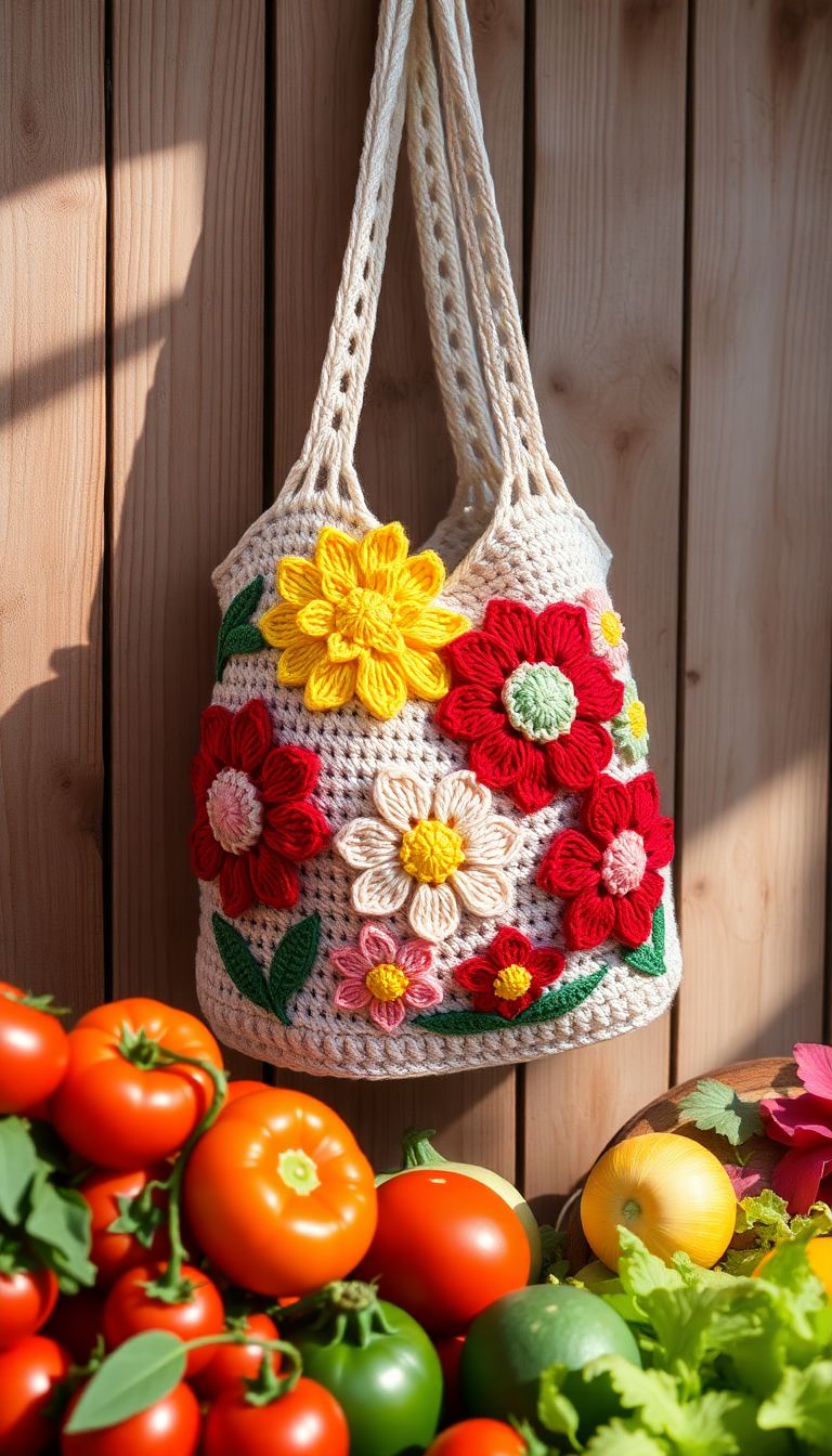 Floral Appliqué Bag