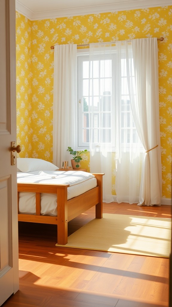 Floral Yellow Wallpaper