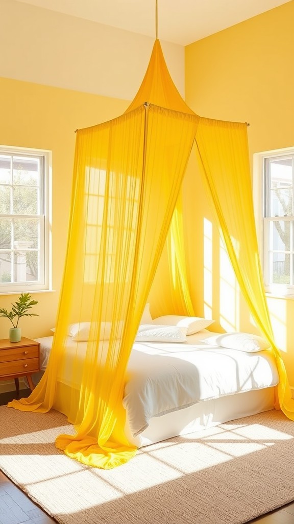 Fun Yellow Bed Canopy