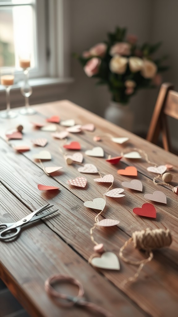 Heart-Shaped Paper Garland