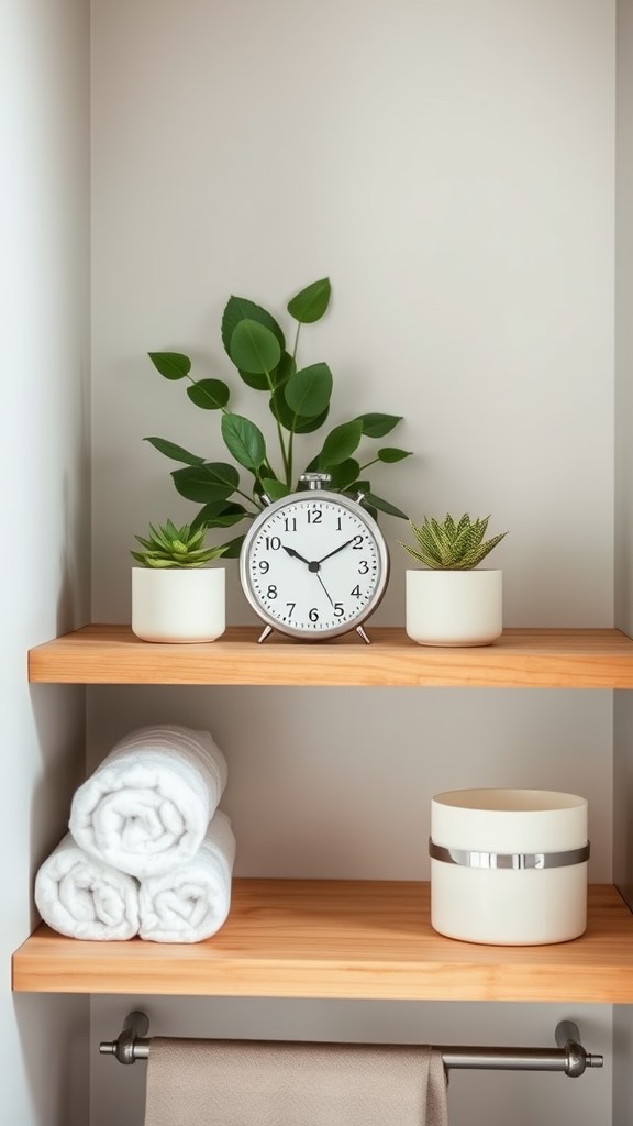 Incorporate a Small Clock for Practical Elegance