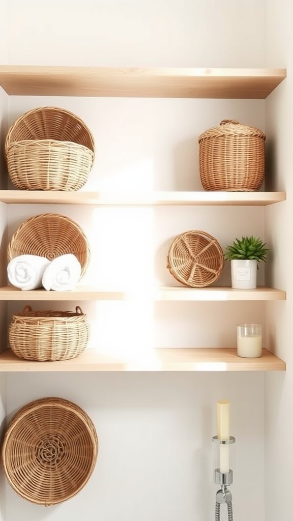 Incorporate Stylish Baskets for Storage