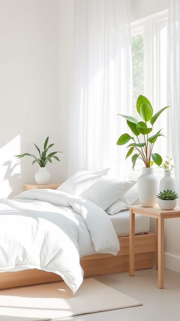 Indoor Plants in White Pots