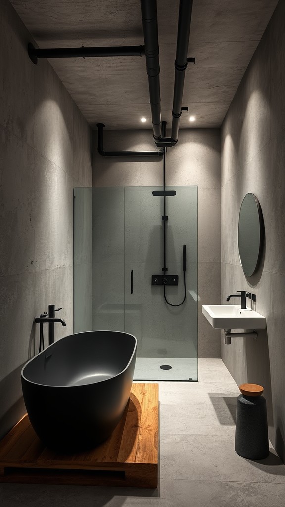 Industrial Chic with Exposed Pipes