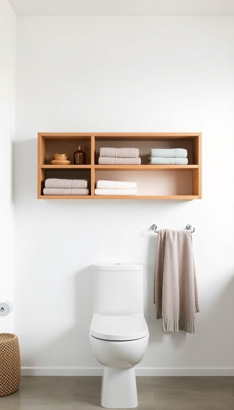 Large Shelf Unit with Hooks for Towels