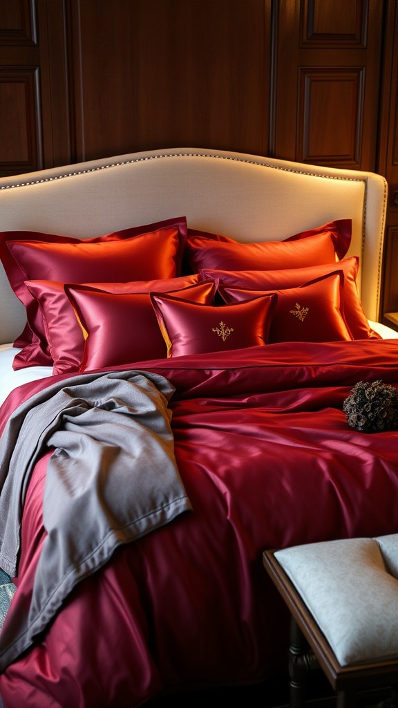 Luxurious Burgundy Bedding Sets