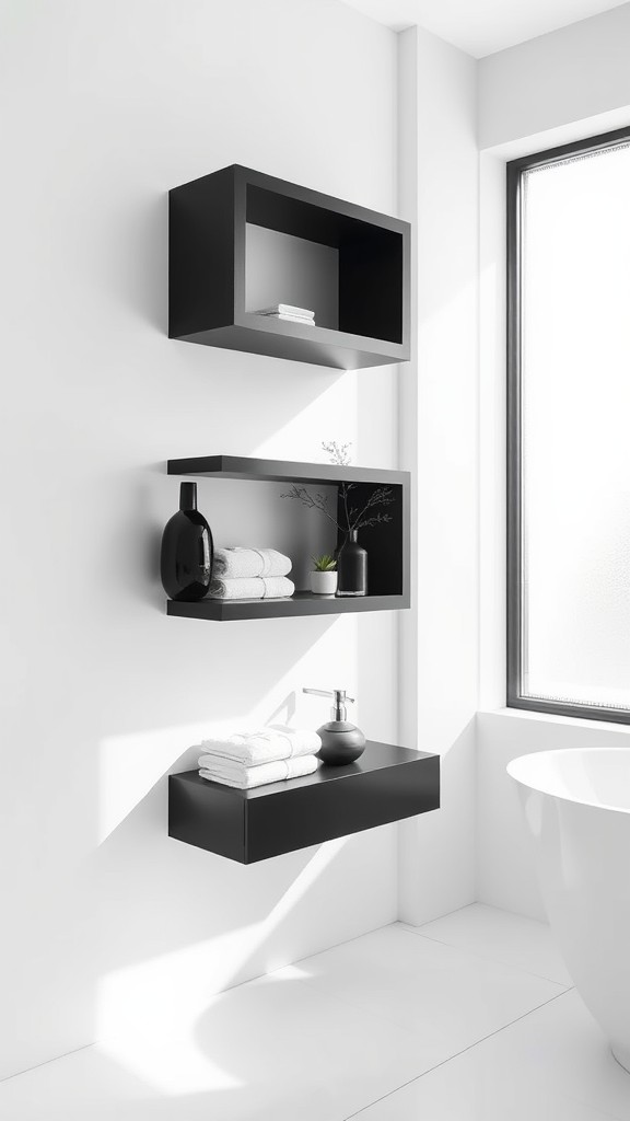 Minimalist Black Shelving