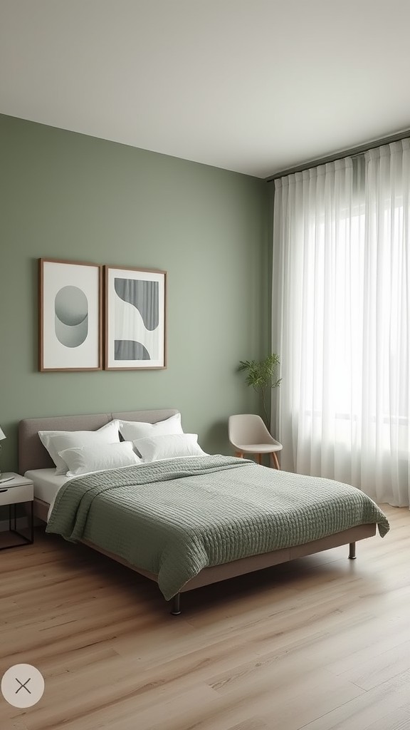 Minimalist Sage Green Decor