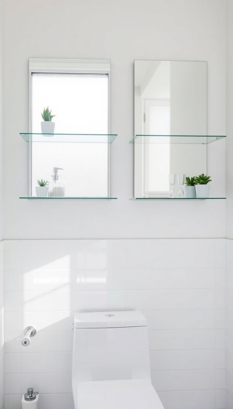 Mirrored Shelves to Enhance Light