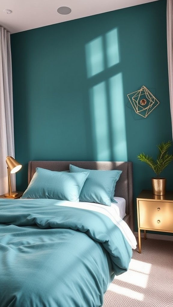 Mix Teal with Metallic Accents