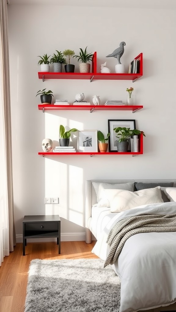 Modern Red Shelving