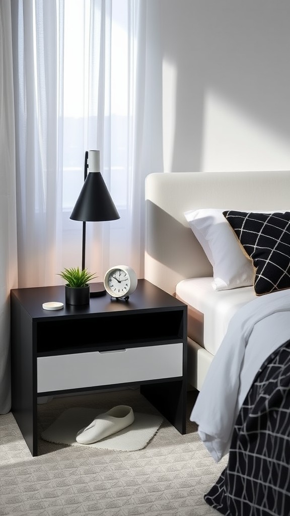 Monochrome Bedside Tables