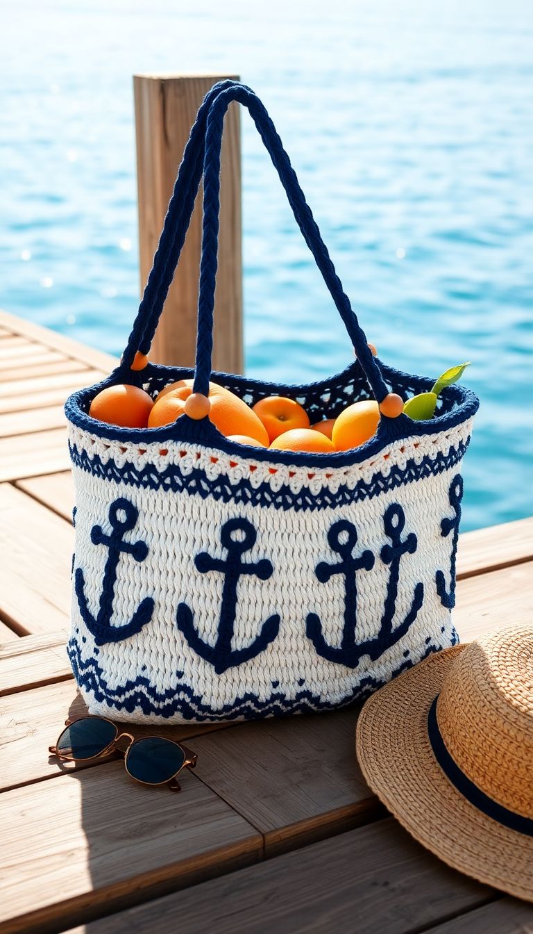 Nautical-Themed Market Bag